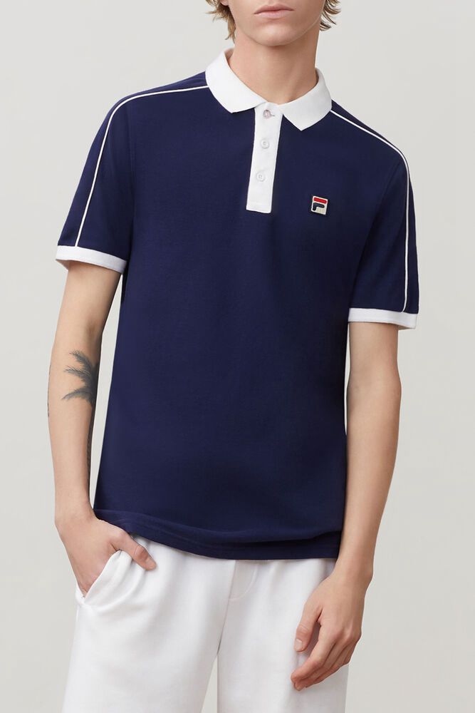 Fila Miesten Polo Klein Laivastonsininen - ZJFX-94025